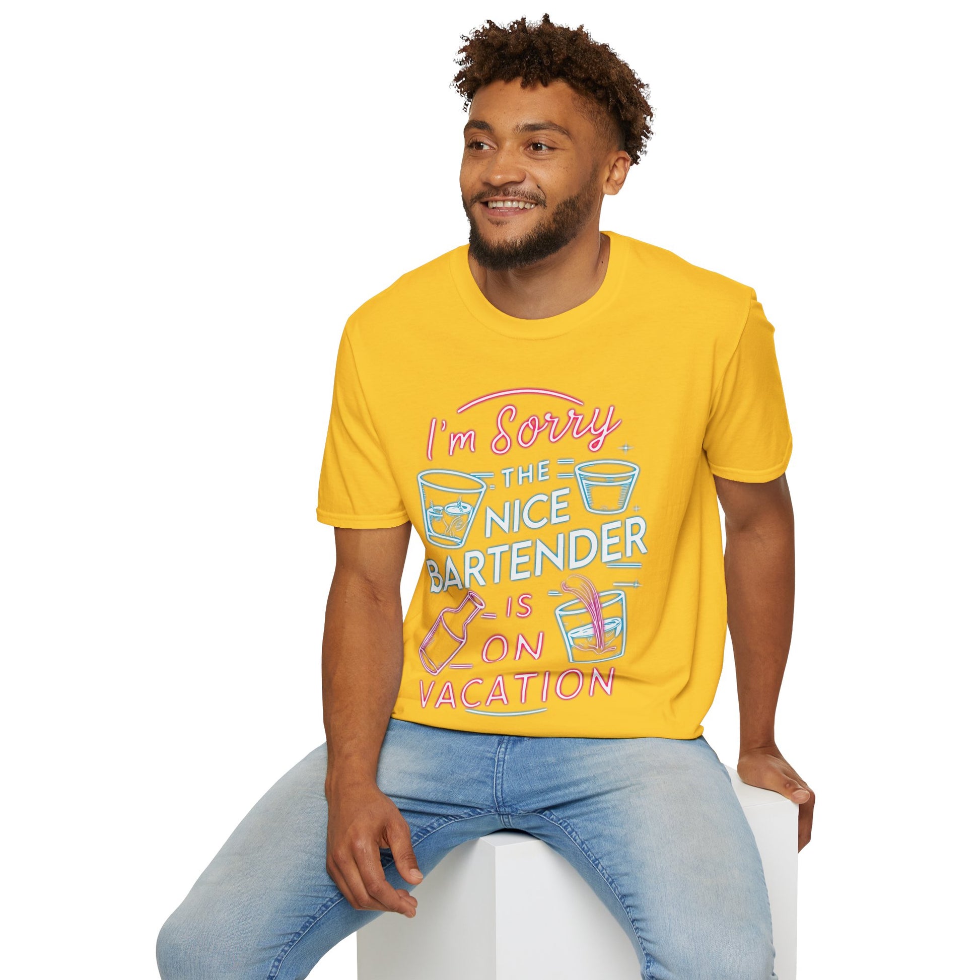 I'm Sorry, The Nice Bartender Is On Vacation T-Shirt, Fun Vacation Tee, Summer Outfit, Gift for Travelers, Beach Day Shirt