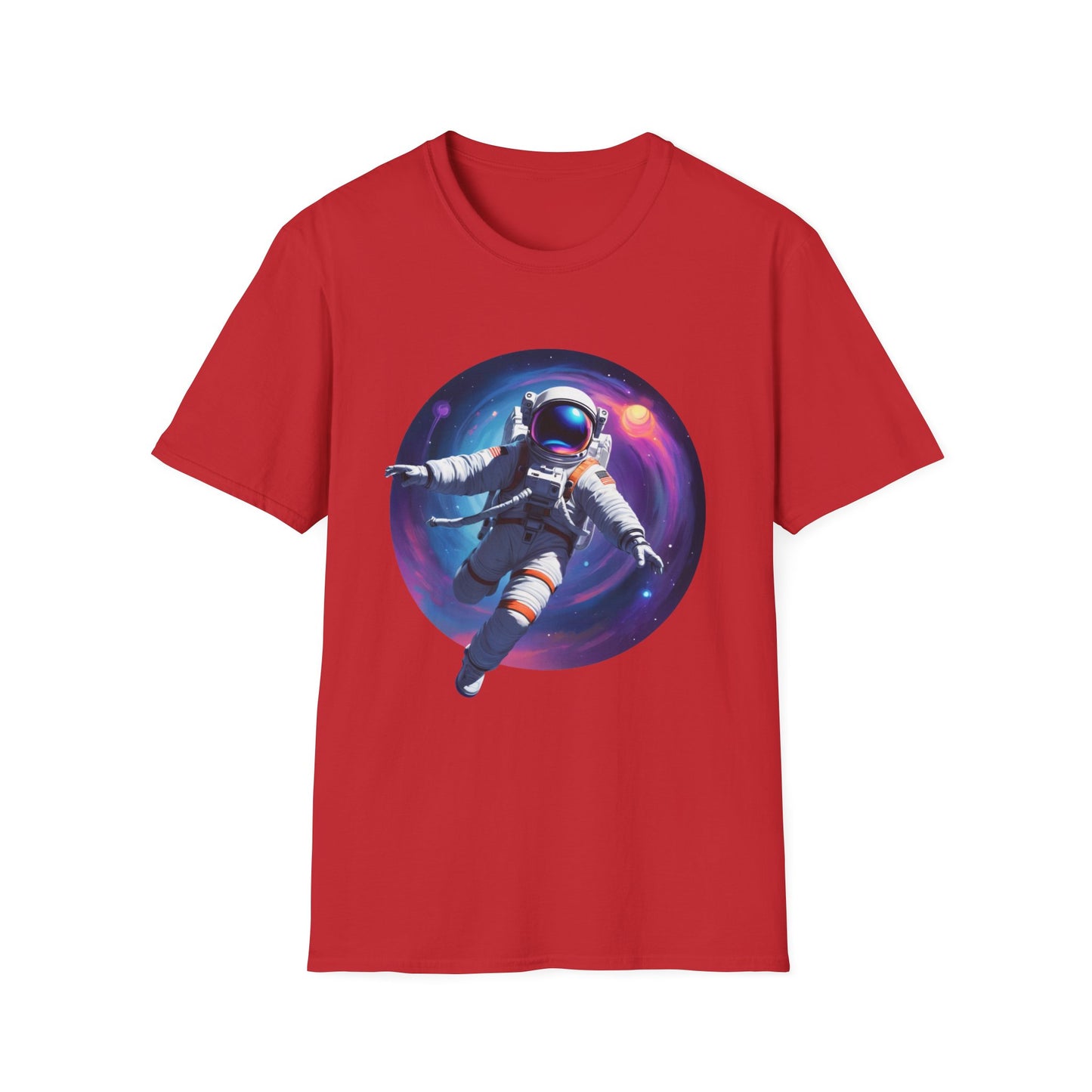 Cosmic Astronaut Unisex Softstyle T-Shirt | Space Theme Graphic Tee