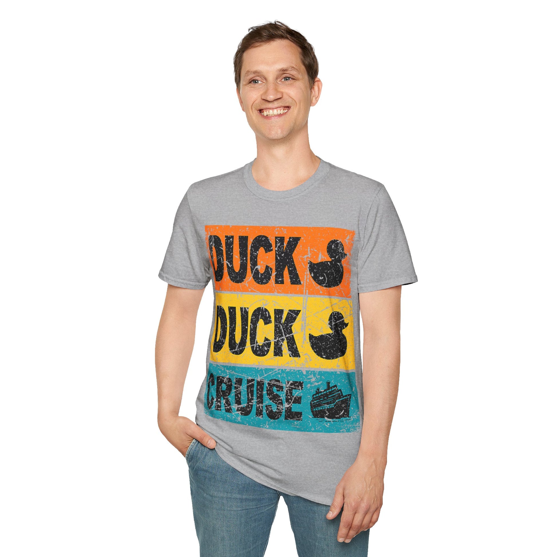 Duck Duck Choose Unisex Softstyle T-Shirt, Cute Animal Tee, Funny Graphic Shirt, Gift for Duck Lovers, Casual Wear, Summer Outfit