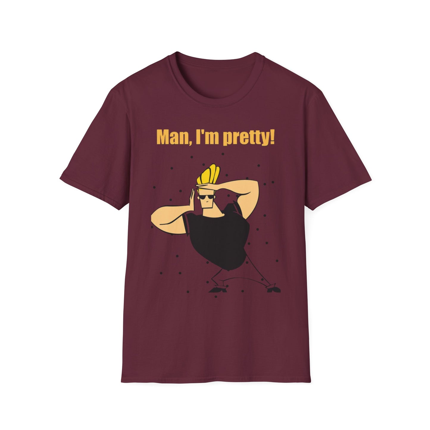 Funny Cartoon T-Shirt - "Man, I'm Pretty!" - Unisex Softstyle Tee