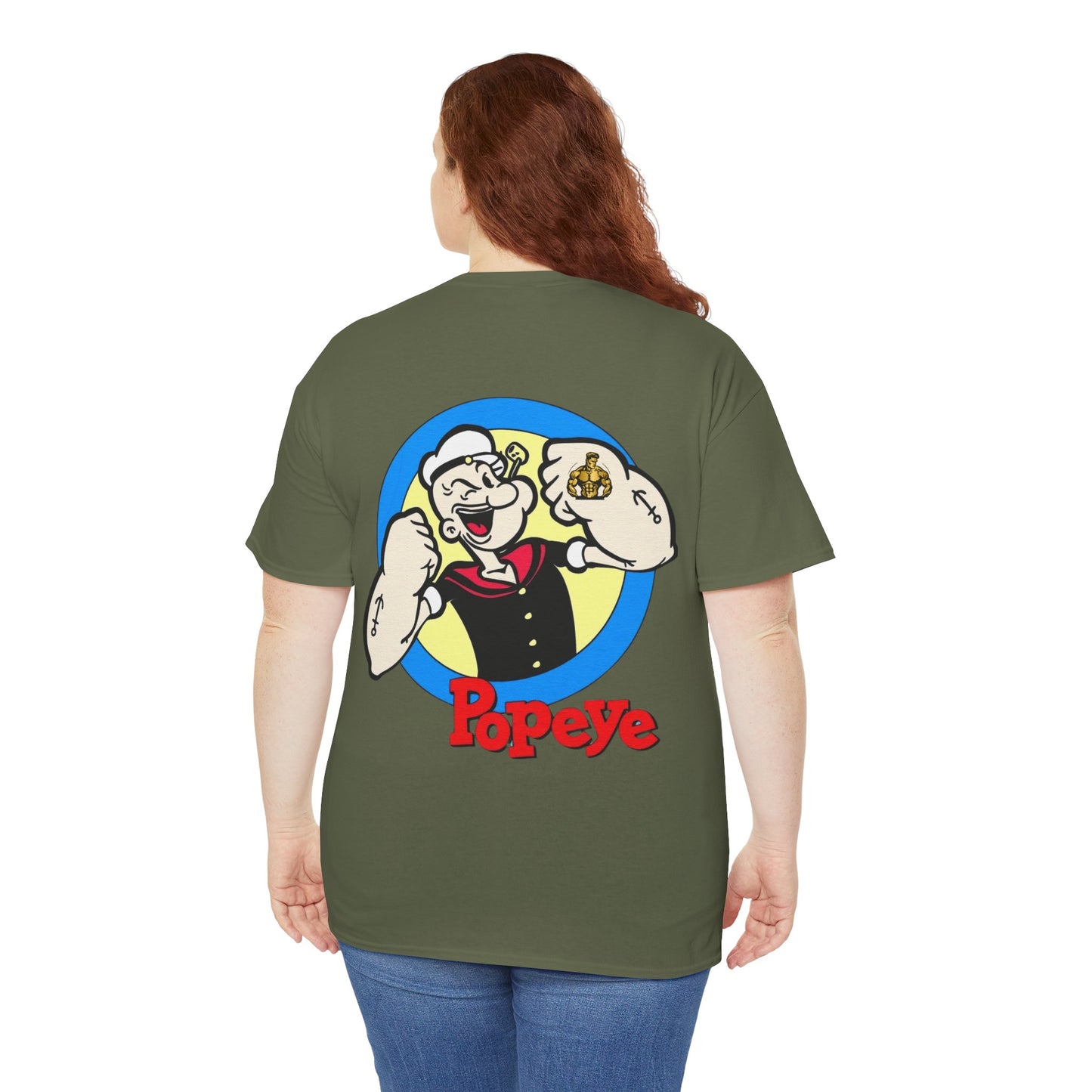 Popeye Front & Back Unisex Tee Shirt Print – Cotton