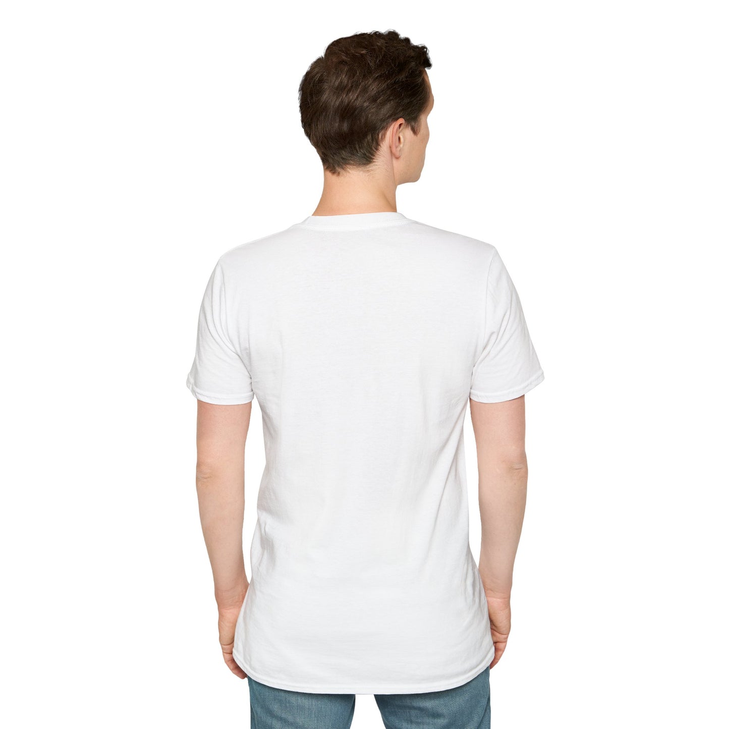 Cosmic Explorer Unisex Softstyle T-Shirt - Astronaut in Space Design
