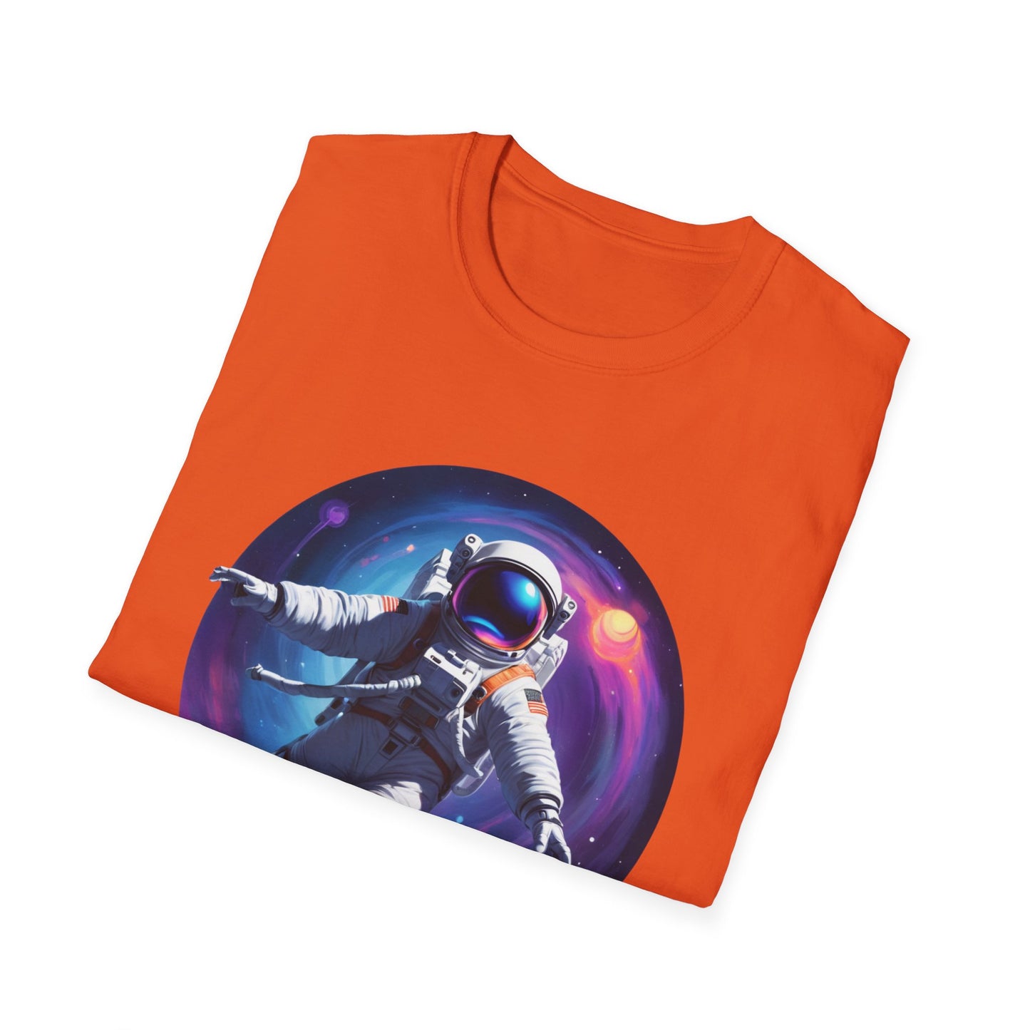 Cosmic Astronaut Unisex Softstyle T-Shirt | Space Theme Graphic Tee