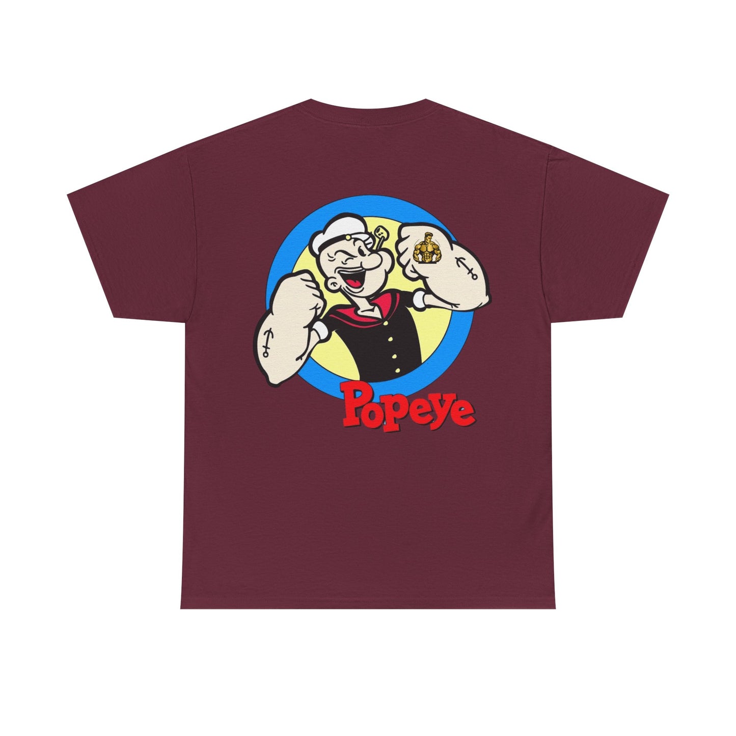 Popeye Front & Back Unisex Tee Shirt Print – Cotton
