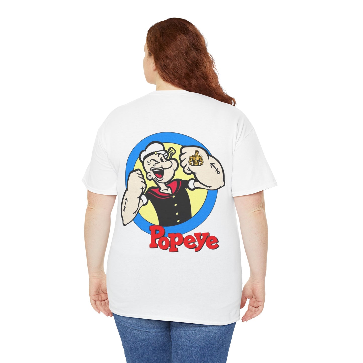 Popeye Front & Back Unisex Tee Shirt Print – Cotton