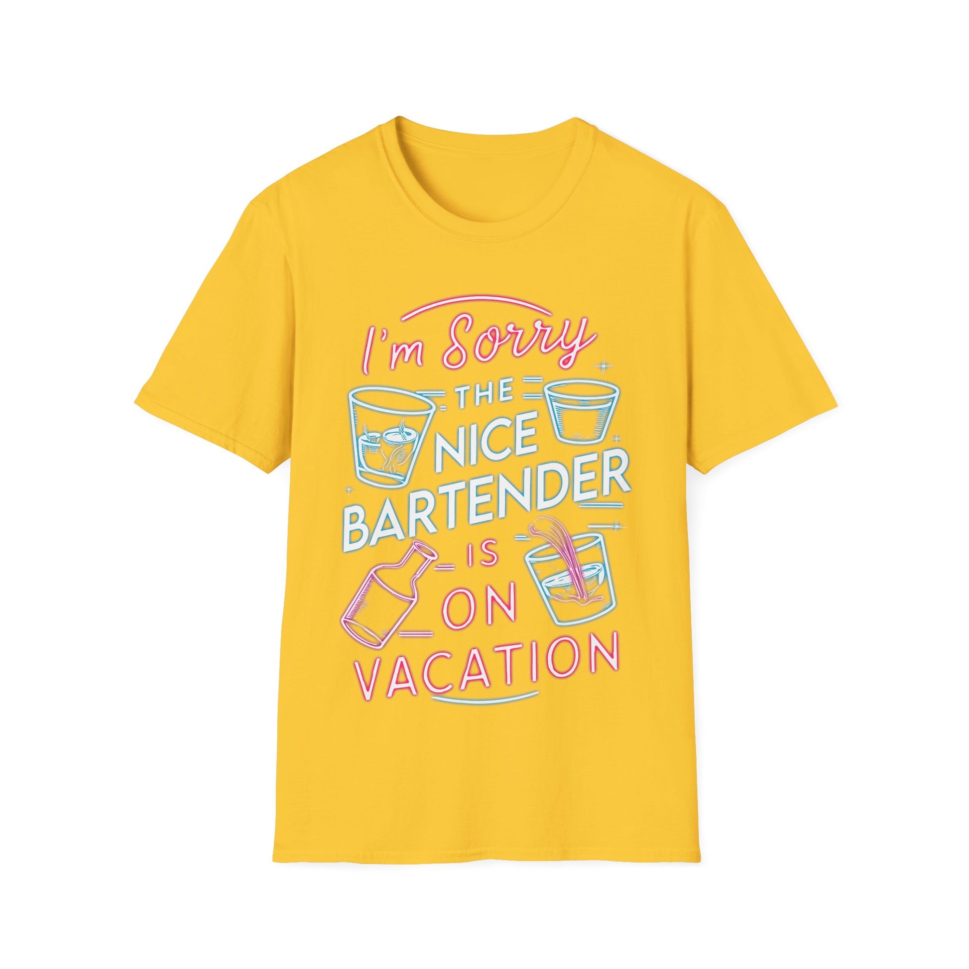 I'm Sorry, The Nice Bartender Is On Vacation T-Shirt, Fun Vacation Tee, Summer Outfit, Gift for Travelers, Beach Day Shirt