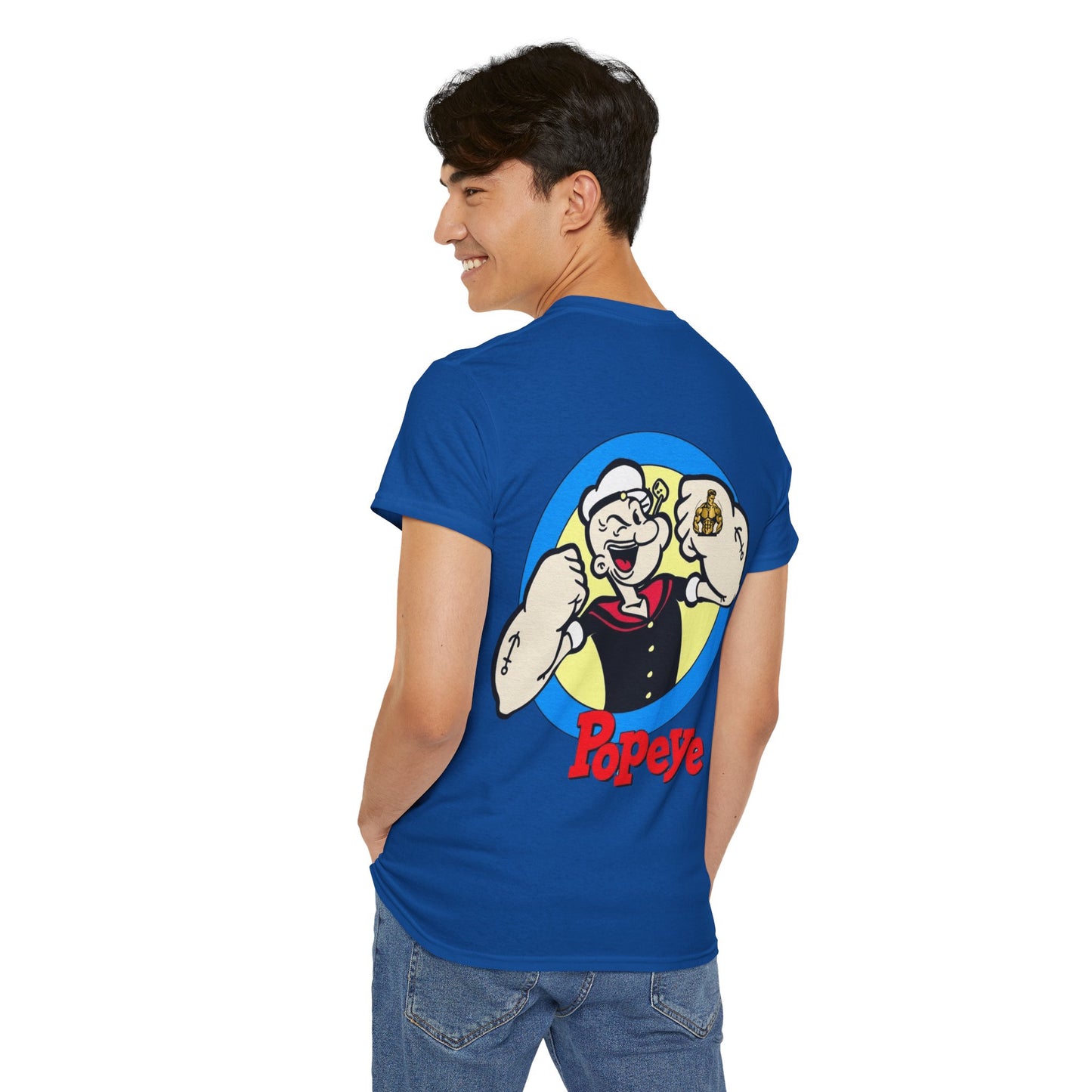 Popeye Front & Back Unisex Tee Shirt Print – Cotton