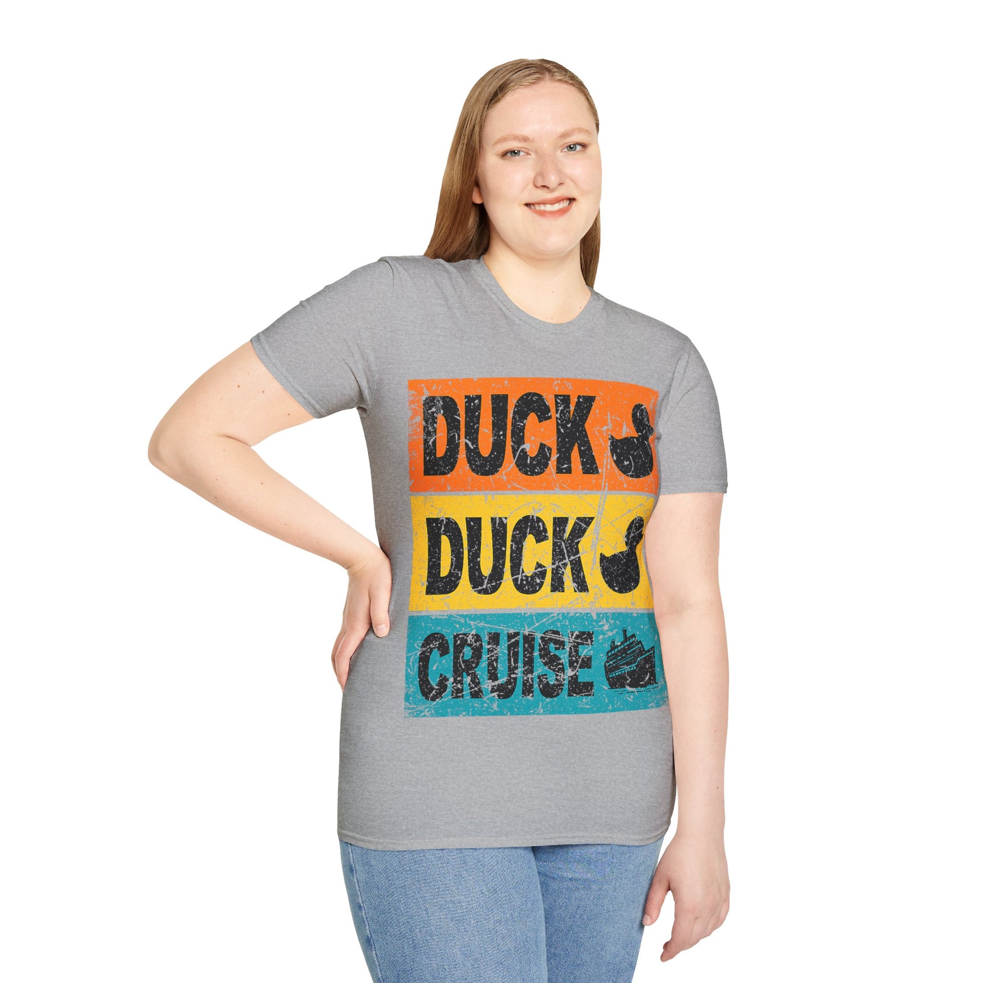 Duck Duck Choose Unisex Softstyle T-Shirt, Cute Animal Tee, Funny Graphic Shirt, Gift for Duck Lovers, Casual Wear, Summer Outfit