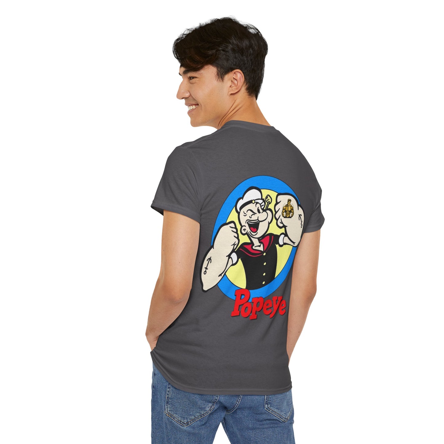 Popeye Front & Back Unisex Tee Shirt Print – Cotton