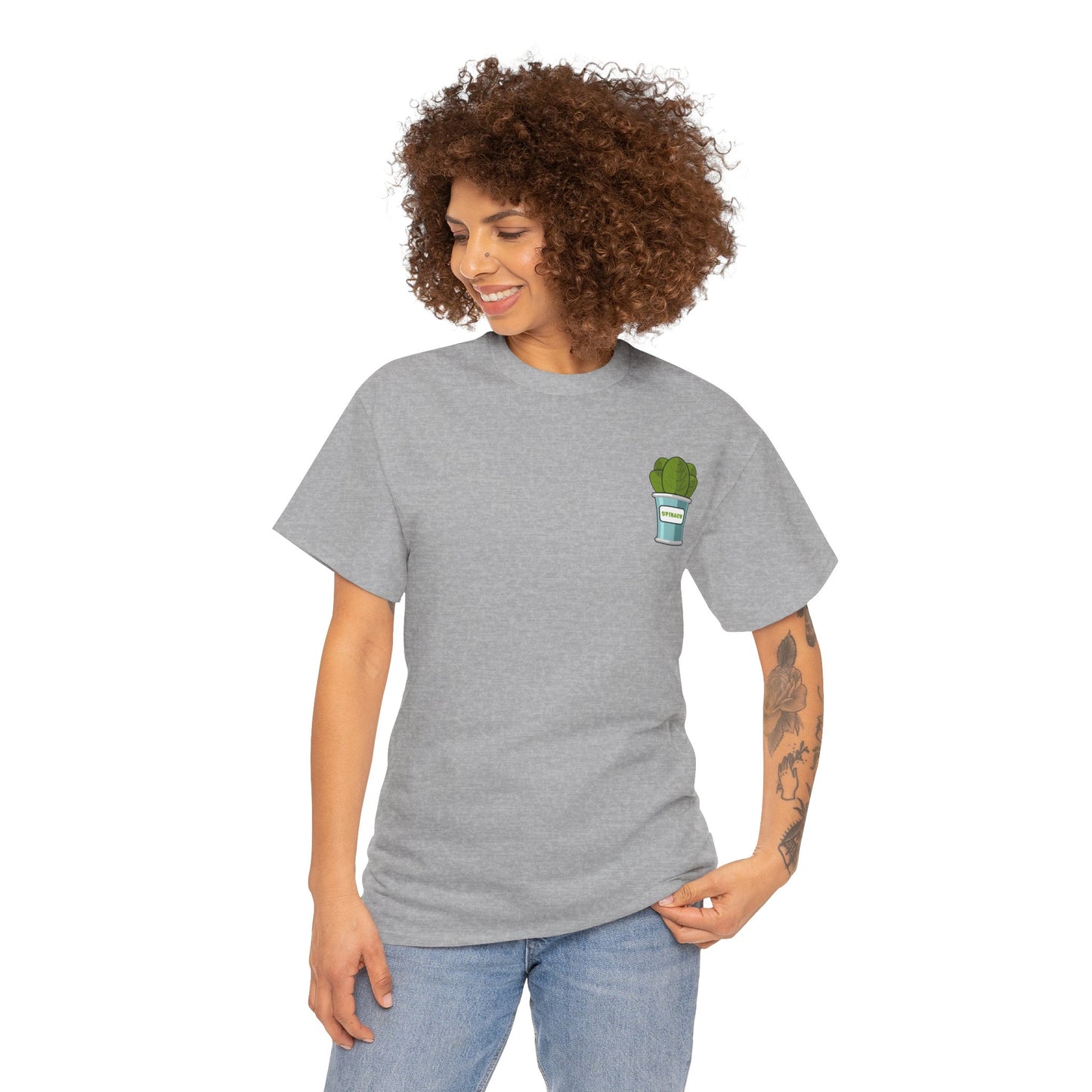 Popeye Front & Back Unisex Tee Shirt Print – Cotton