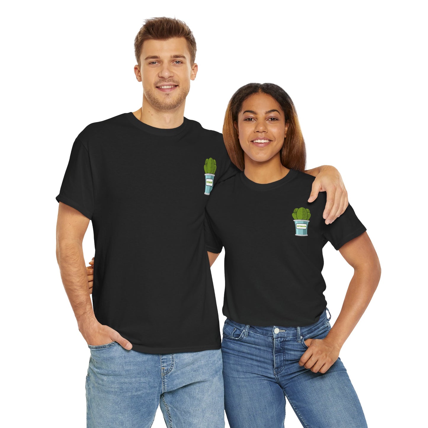 Popeye Front & Back Unisex Tee Shirt Print – Cotton