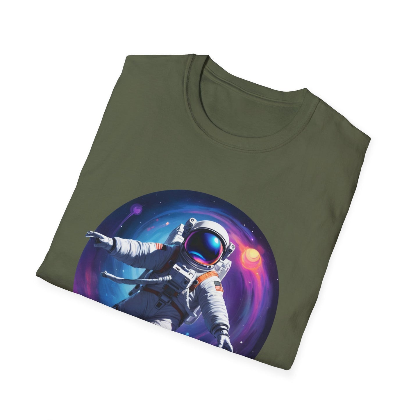 Cosmic Astronaut Unisex Softstyle T-Shirt | Space Theme Graphic Tee