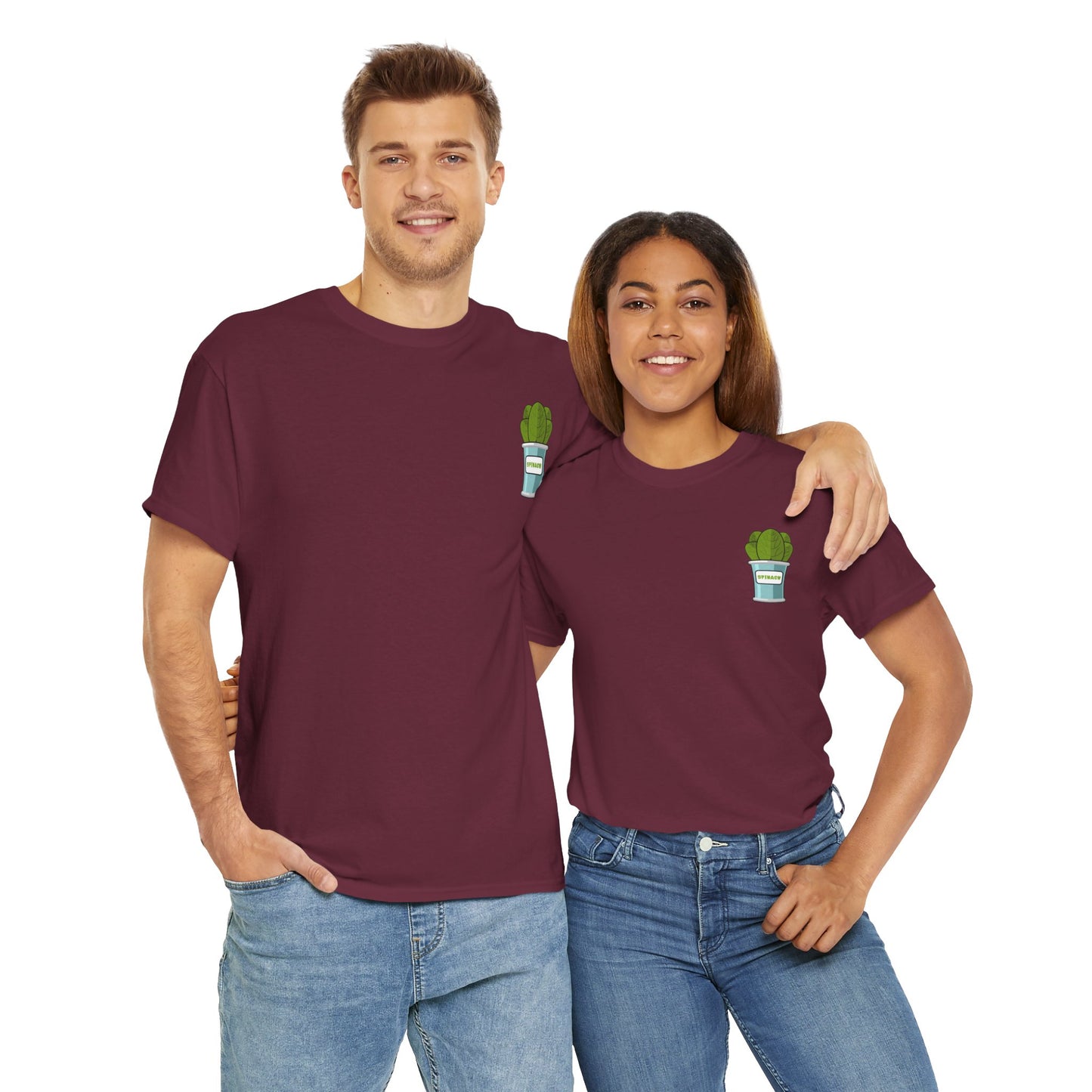 Popeye Front & Back Unisex Tee Shirt Print – Cotton