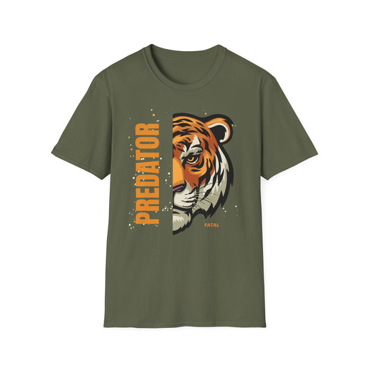 Predator Tiger Graphic Unisex Softstyle T-Shirt - Fierce Wild Animal Design