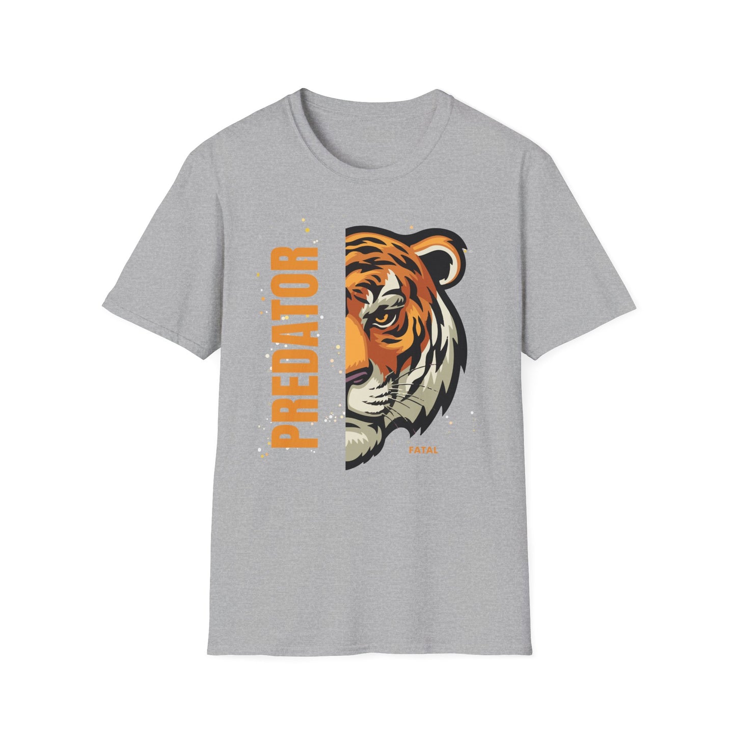Predator Tiger Graphic Unisex Softstyle T-Shirt - Fierce Wild Animal Design