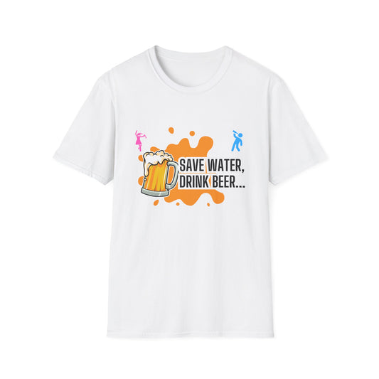 Save Water Drink Beer Unisex T-Shirt | Perfect for Beer Lovers & Casual Gatherings