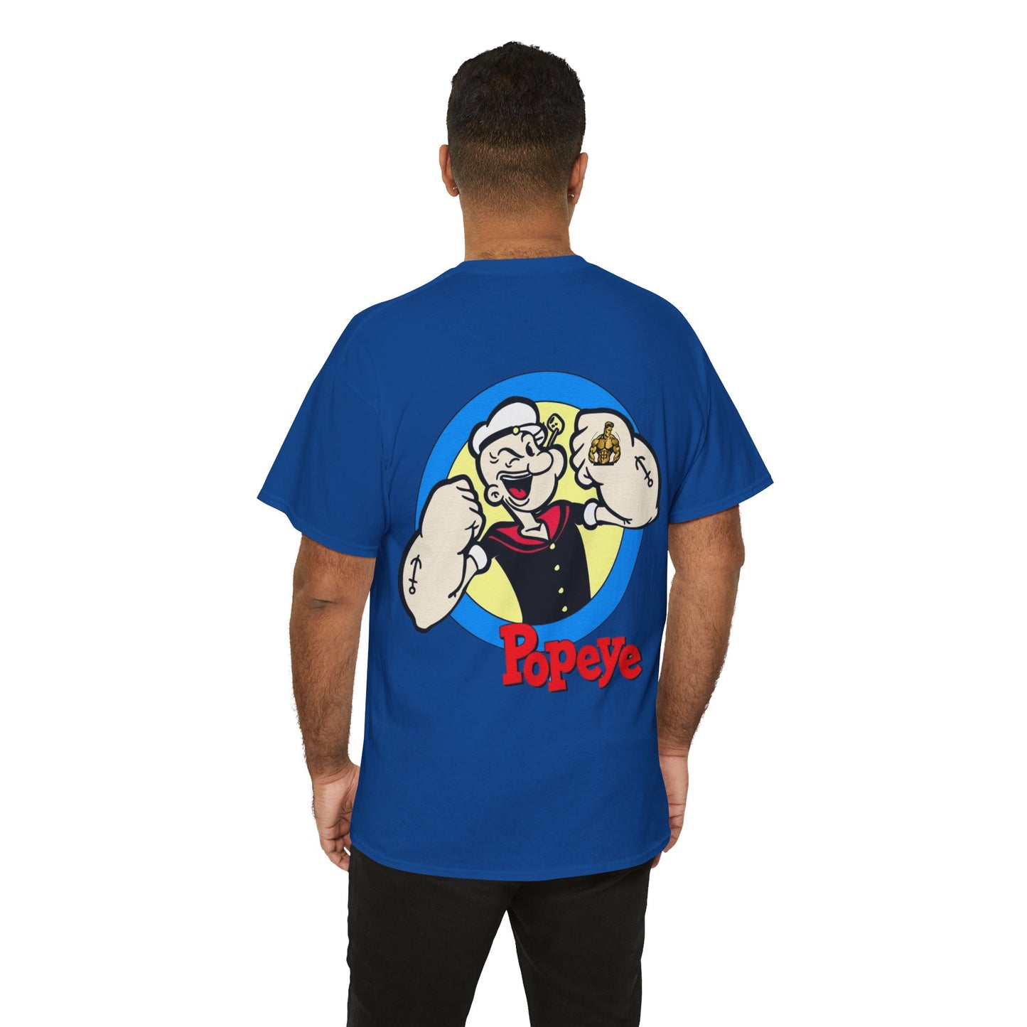 Popeye Front & Back Unisex Tee Shirt Print – Cotton