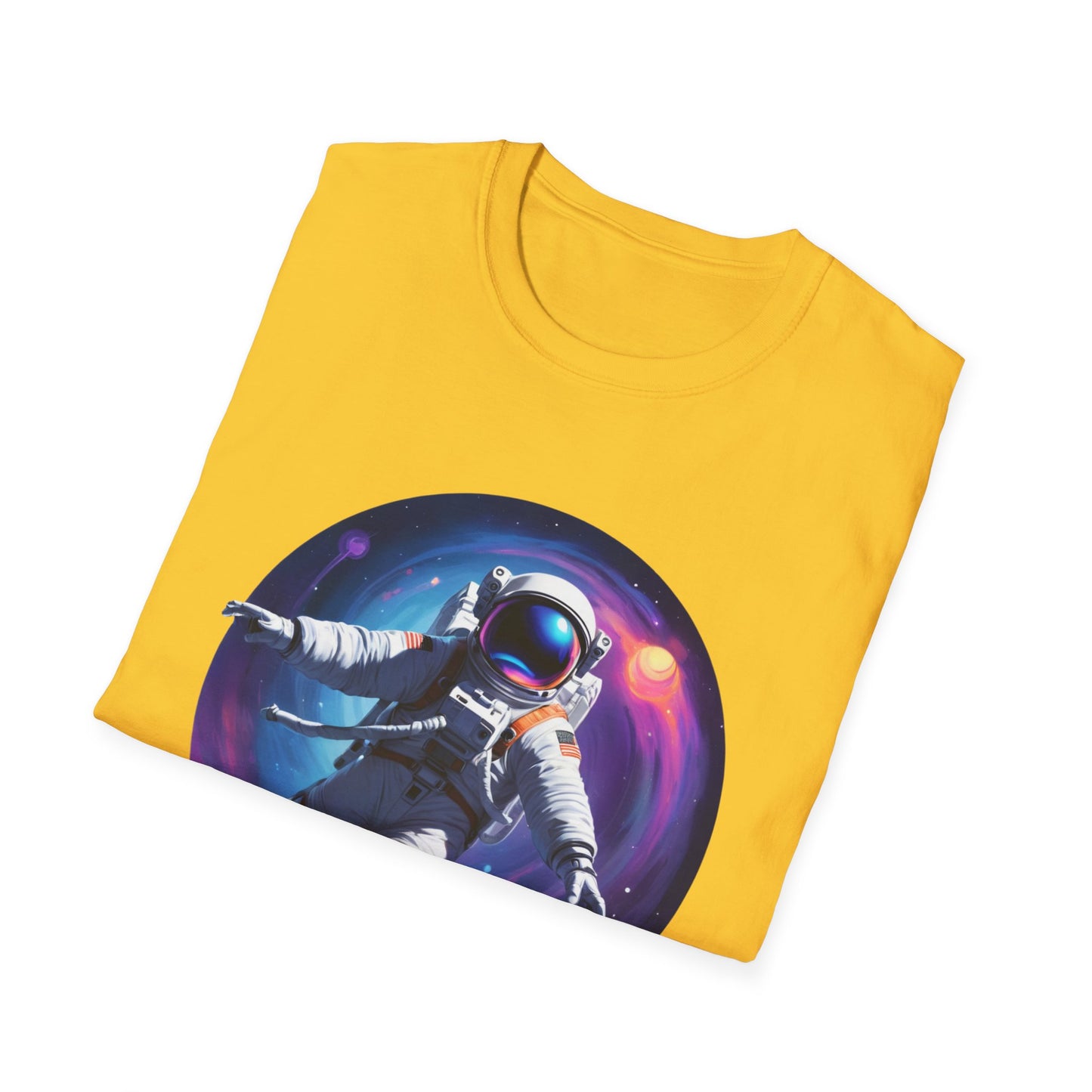 Cosmic Astronaut Unisex Softstyle T-Shirt | Space Theme Graphic Tee