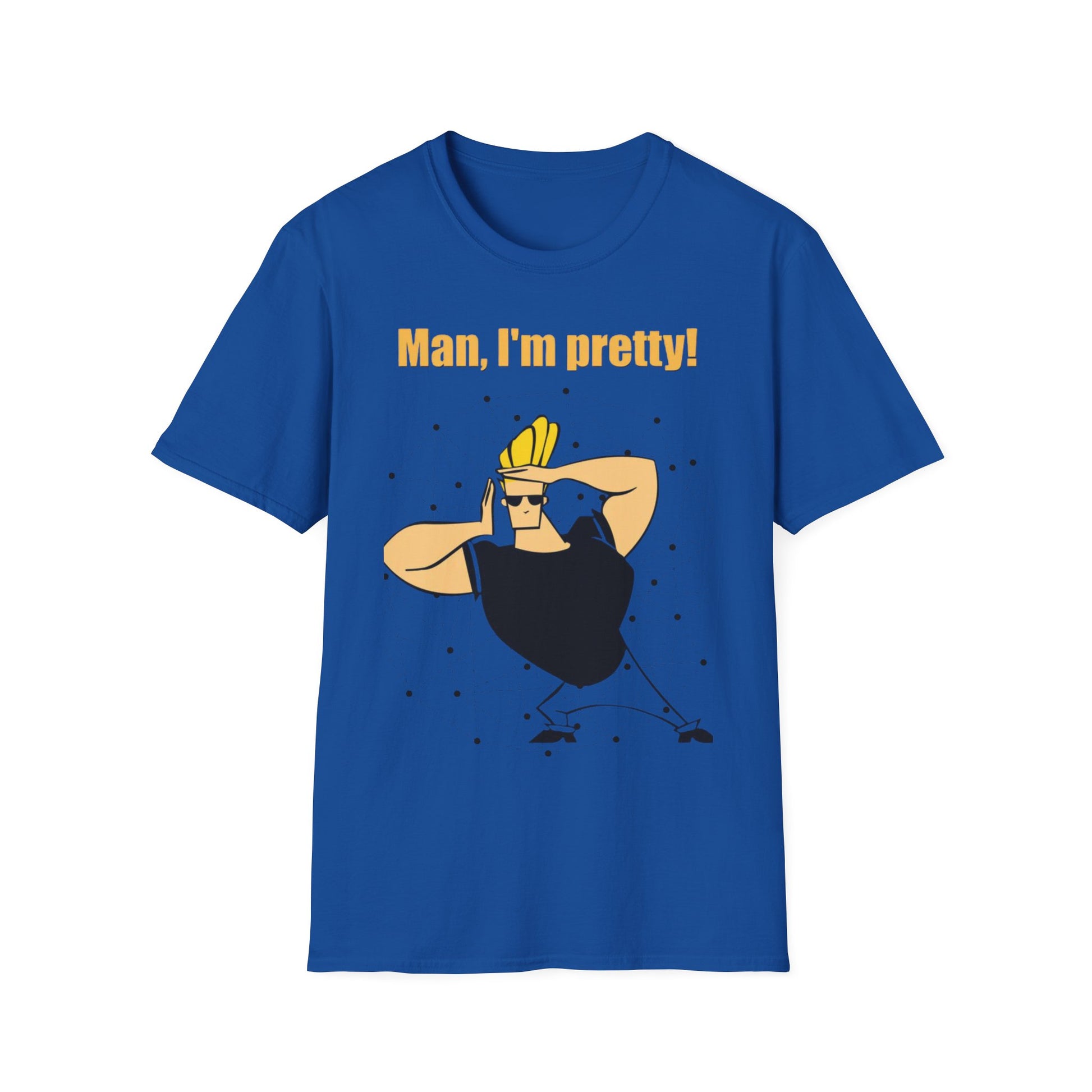 Funny Cartoon T-Shirt - "Man, I'm Pretty!" - Unisex Softstyle Tee
