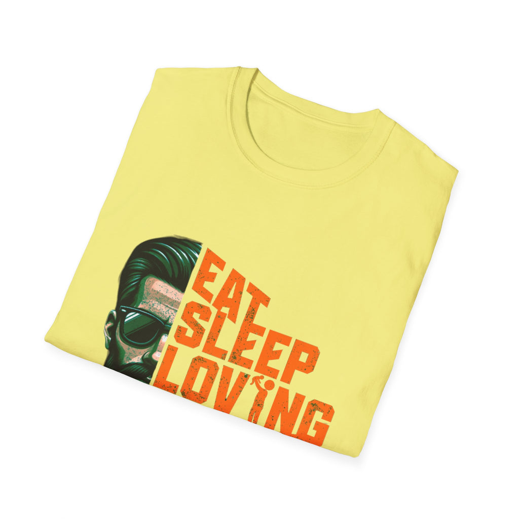 Proud Daddy Unisex Softstyle T-Shirt - Eat Sleep Loving Repeat