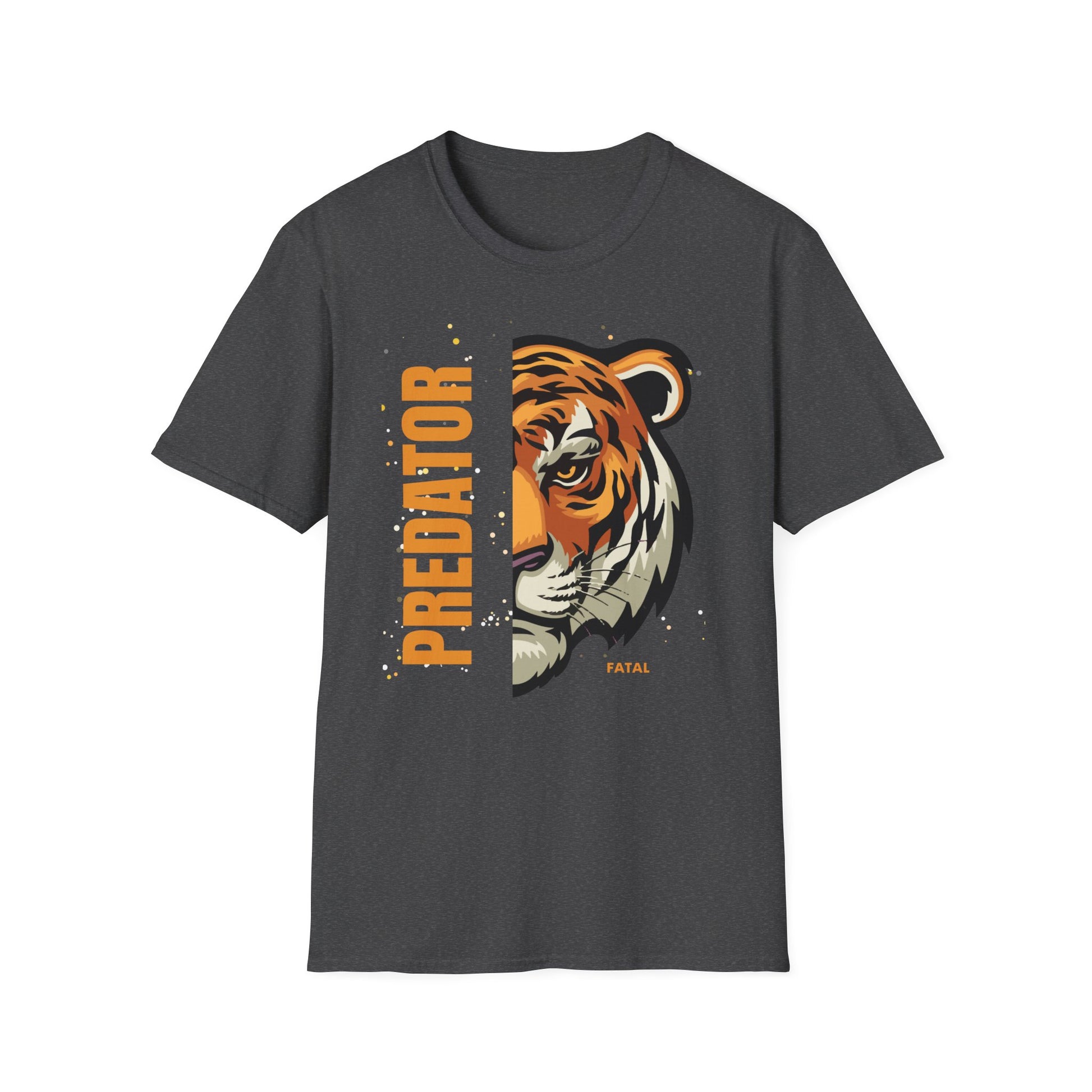 Predator Tiger Graphic Unisex Softstyle T-Shirt - Fierce Wild Animal Design