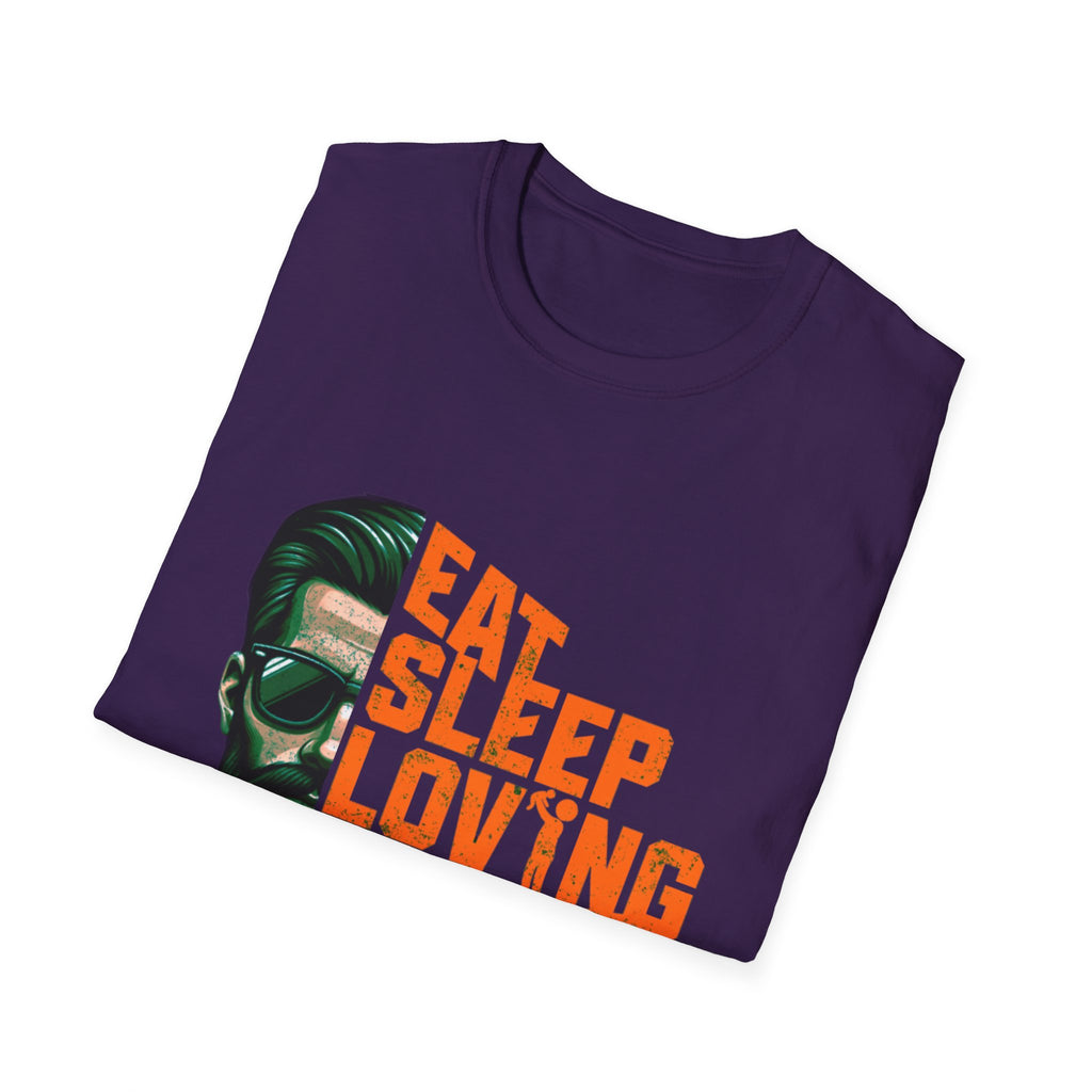 Proud Daddy Unisex Softstyle T-Shirt - Eat Sleep Loving Repeat