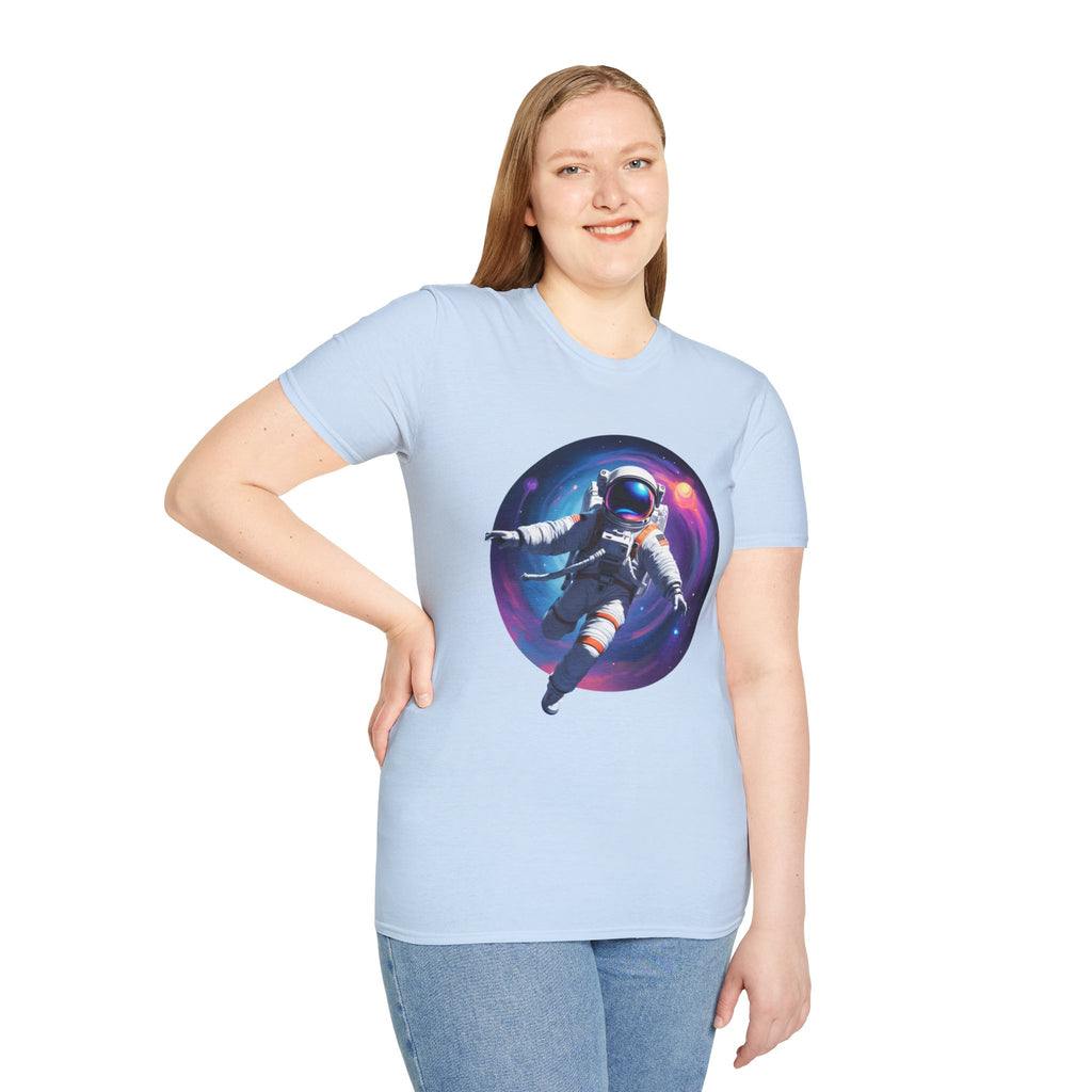 Cosmic Astronaut Unisex Softstyle T-Shirt | Space Theme Graphic Tee