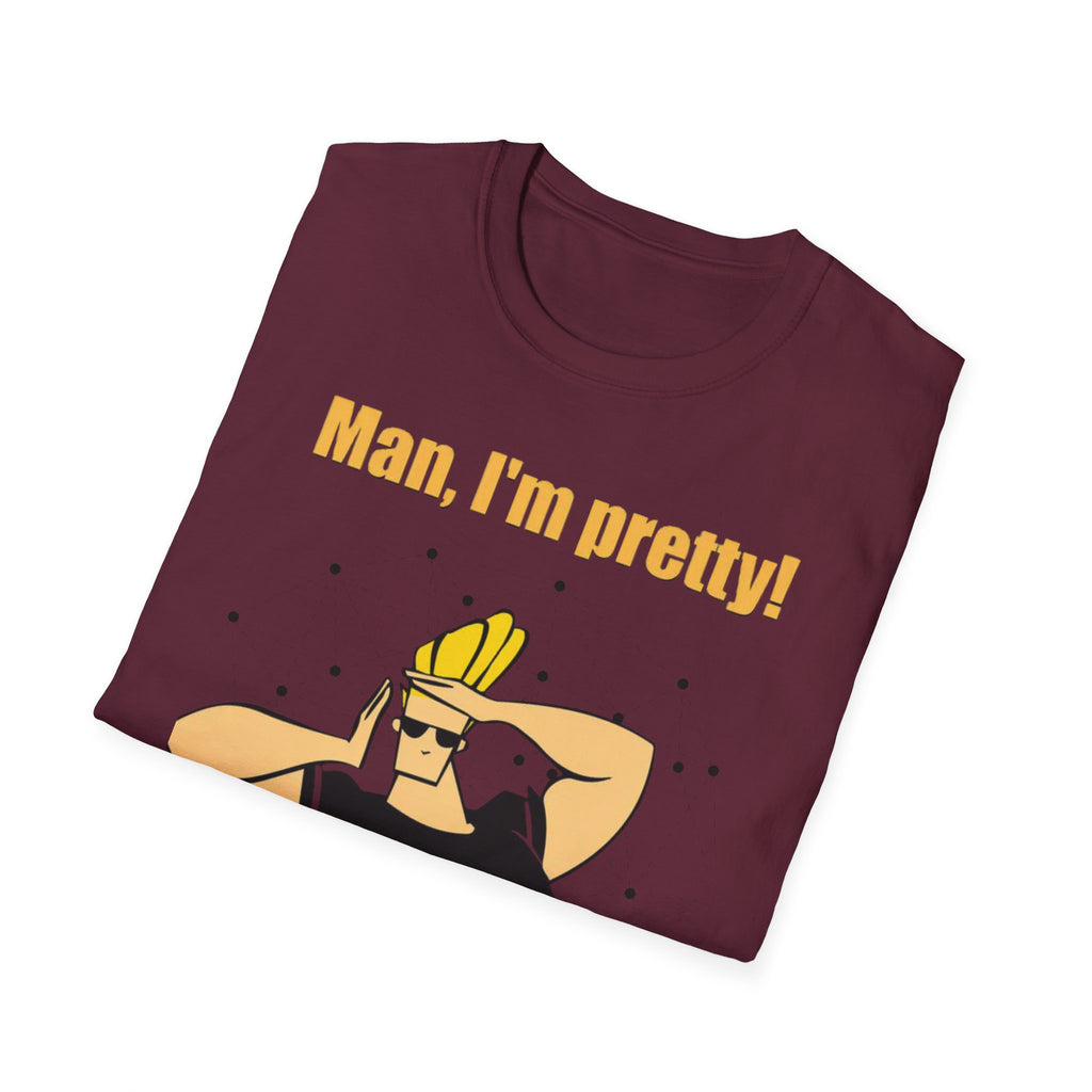 Funny Cartoon T-Shirt - "Man, I'm Pretty!" - Unisex Softstyle Tee