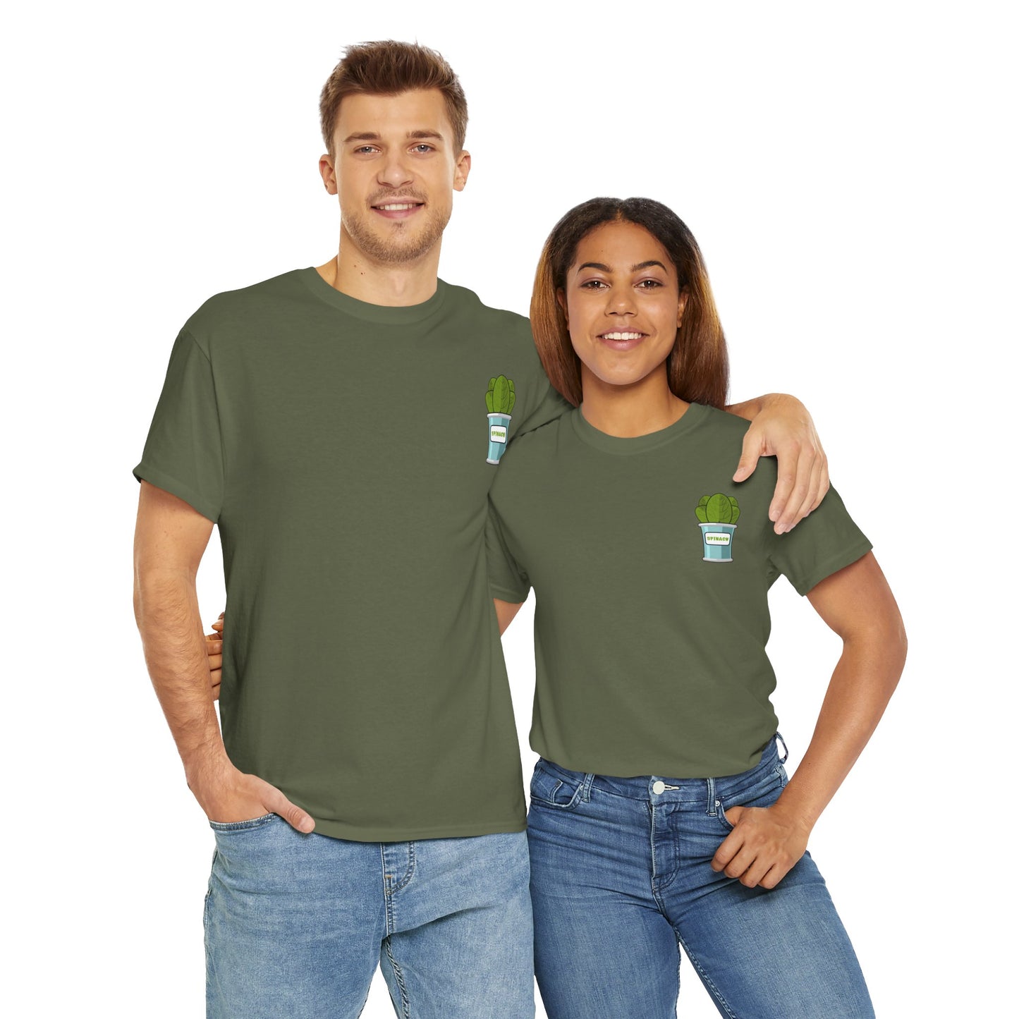 Popeye Front & Back Unisex Tee Shirt Print – Cotton