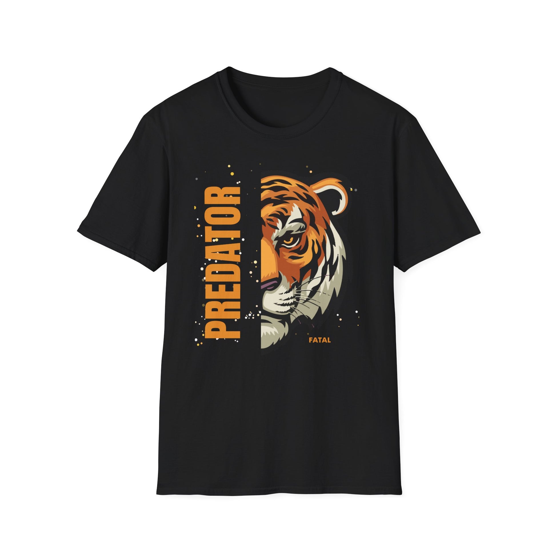 Predator Tiger Graphic Unisex Softstyle T-Shirt - Fierce Wild Animal Design