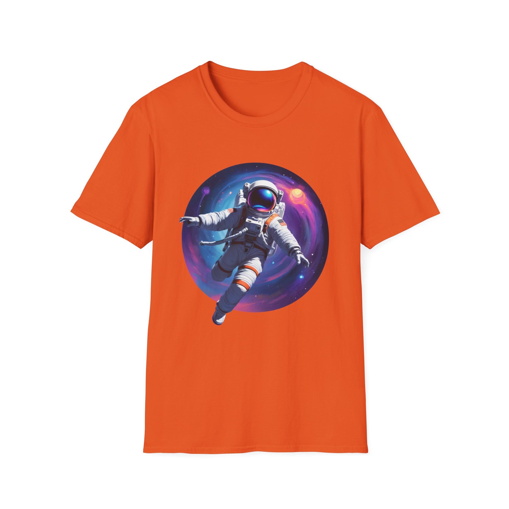 Cosmic Astronaut Unisex Softstyle T-Shirt | Space Theme Graphic Tee