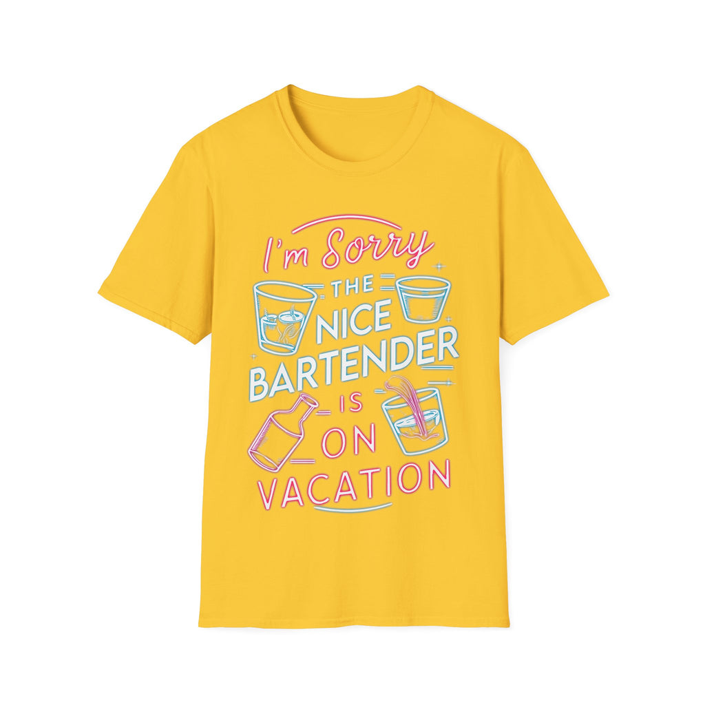 I'm Sorry, The Nice Bartender Is On Vacation T-Shirt, Fun Vacation Tee, Summer Outfit, Gift for Travelers, Beach Day Shirt