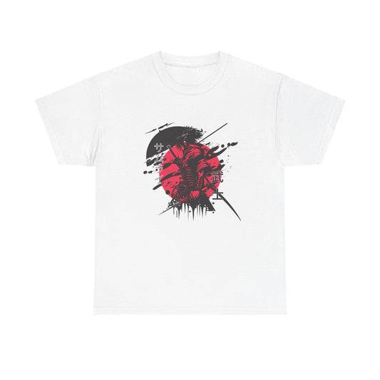 Samurai Graphic Tee - Unisex Heavy Cotton T-Shirt with Bold Design
